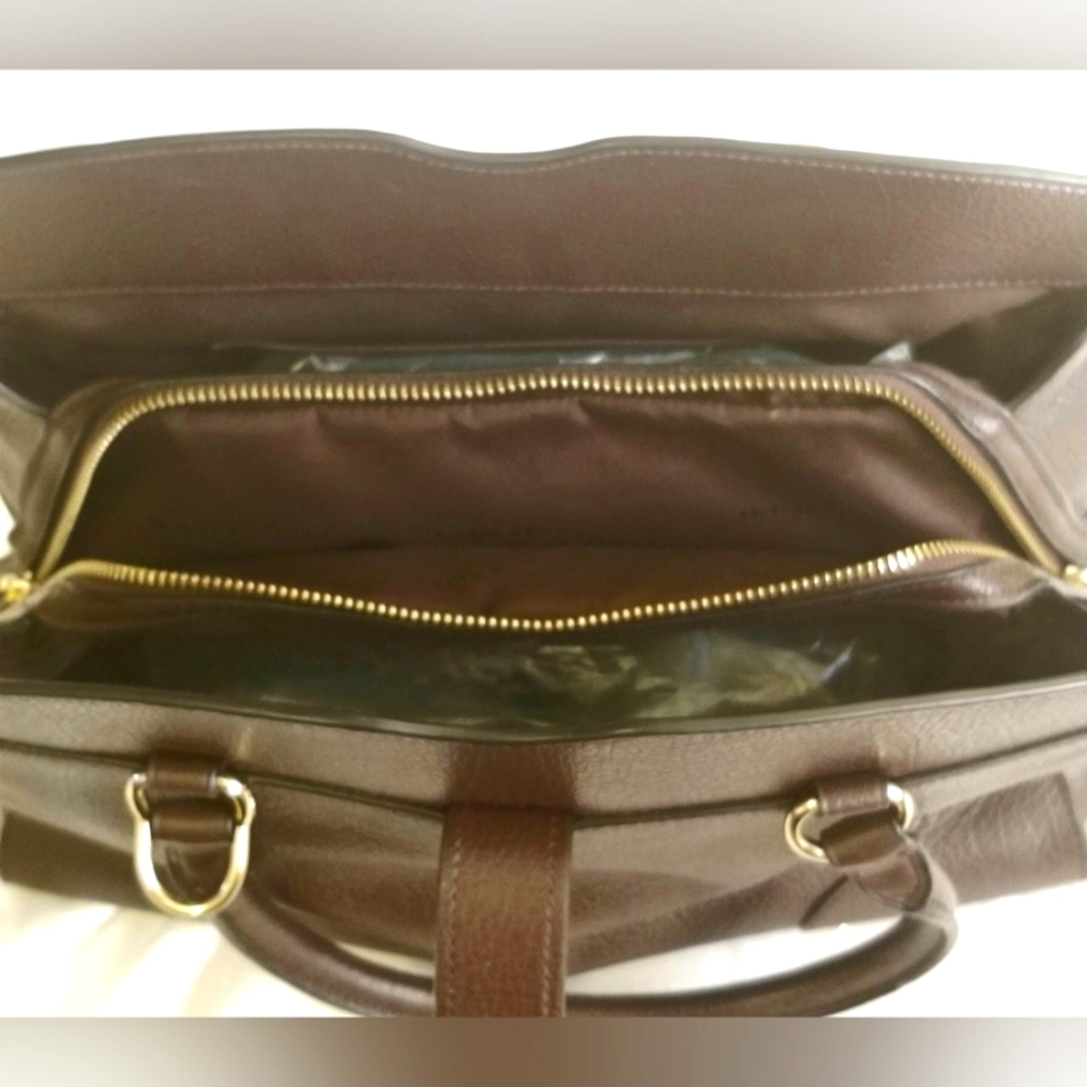 NEW!! COACH "MERCER" BURGUNDY LEATHER DOUBLE HANDLE SATCHEL BAG / PURSE - NWOT - Picture 9 of 13